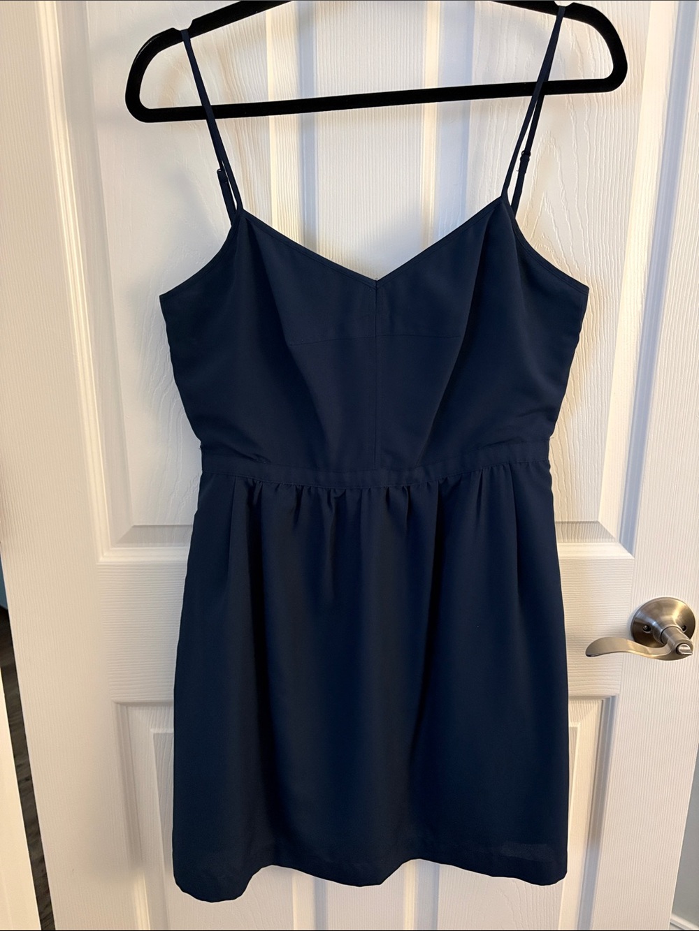 J. Crew Navy Spaghetti-Strap Mini Dress